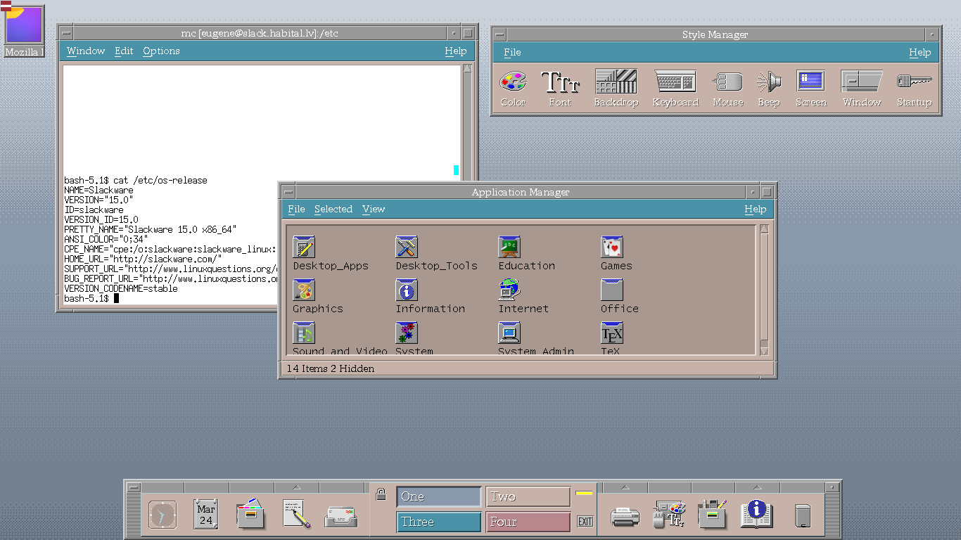 Slackware64-15.0 и CDE-2.4.0